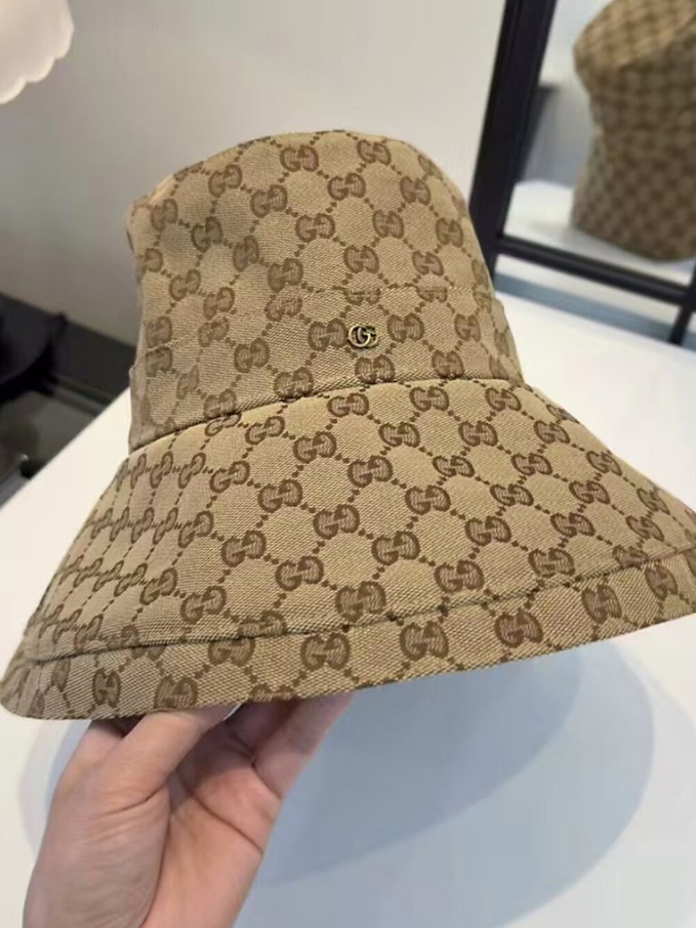 Gucci GG Canvas Wide Brim Bucket Hat